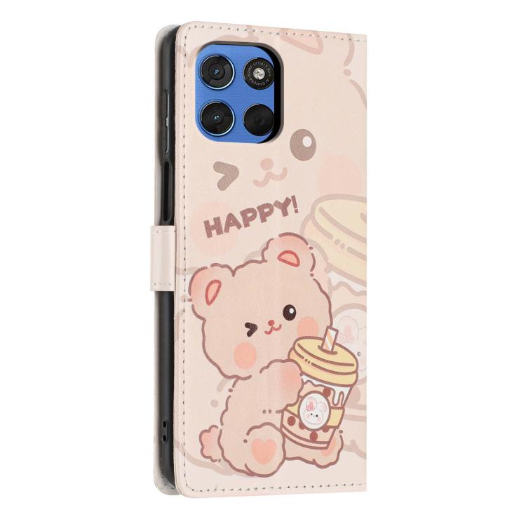 For Moto G57 5G Colorful Painting Vegan Leather Phone Case with Lanyard