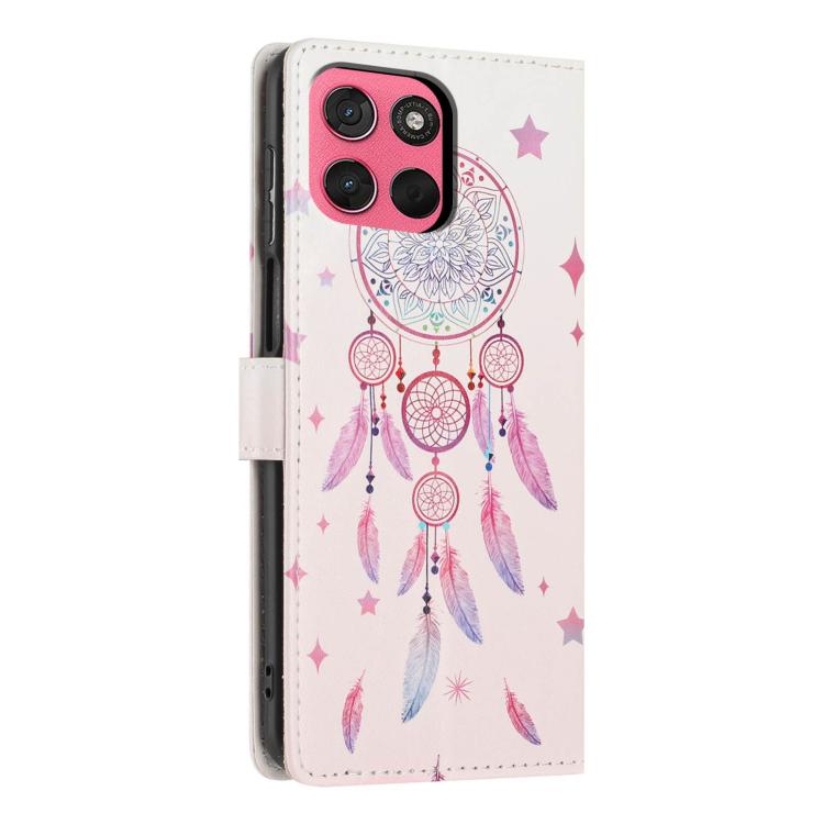 For Moto G57 Power / G67 Power 5G Colorful Painting Vegan Leather Phone Case with Lanyard