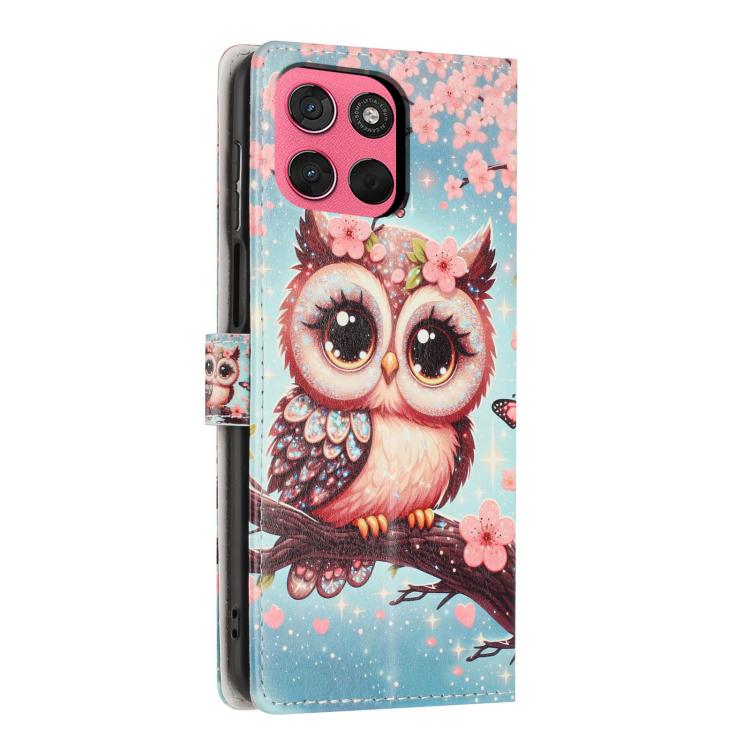 For Moto G57 Power / G67 Power 5G Colorful Painting Vegan Leather Phone Case with Lanyard