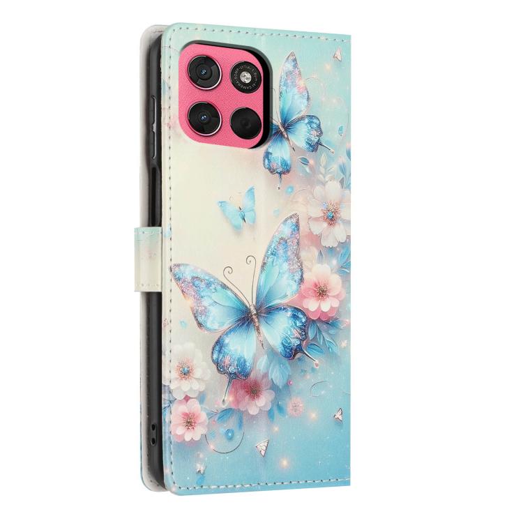 For Moto G57 Power / G67 Power 5G Colorful Painting Vegan Leather Phone Case with Lanyard