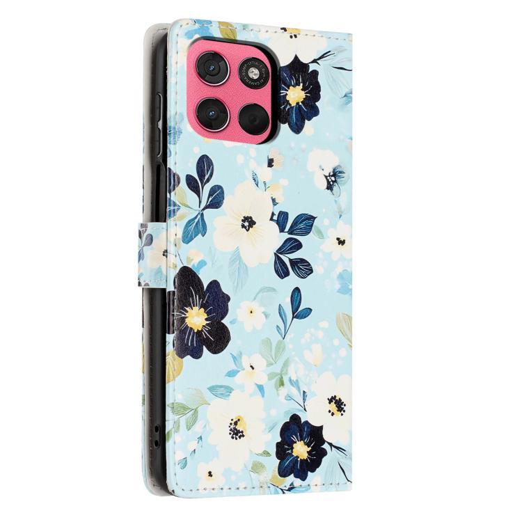 For Moto G57 Power / G67 Power 5G Colorful Painting Vegan Leather Phone Case with Lanyard