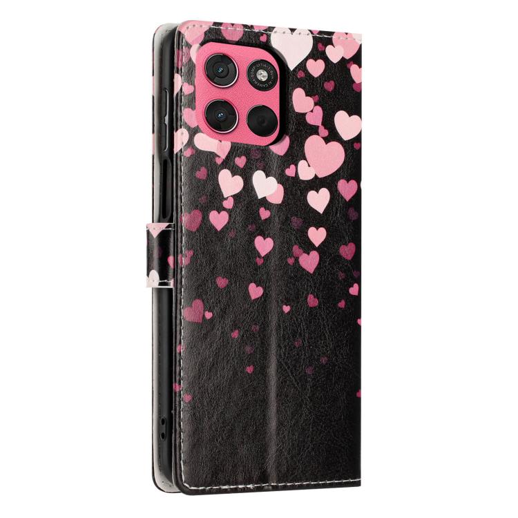 For Moto G57 Power / G67 Power 5G Colorful Painting Vegan Leather Phone Case with Lanyard