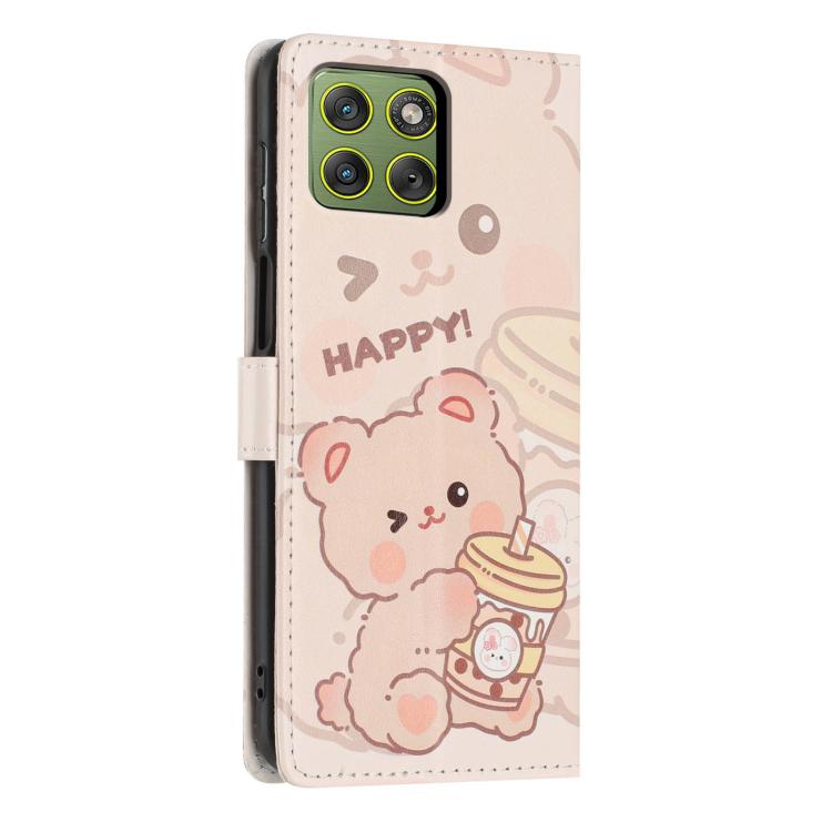 For Moto Edge 70 5G Colorful Painting Vegan Leather Phone Case with Lanyard