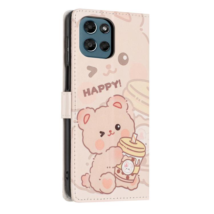 For Moto G Play 5G  - 2026 Colorful Painting Vegan Leather Phone Case with Lanyard