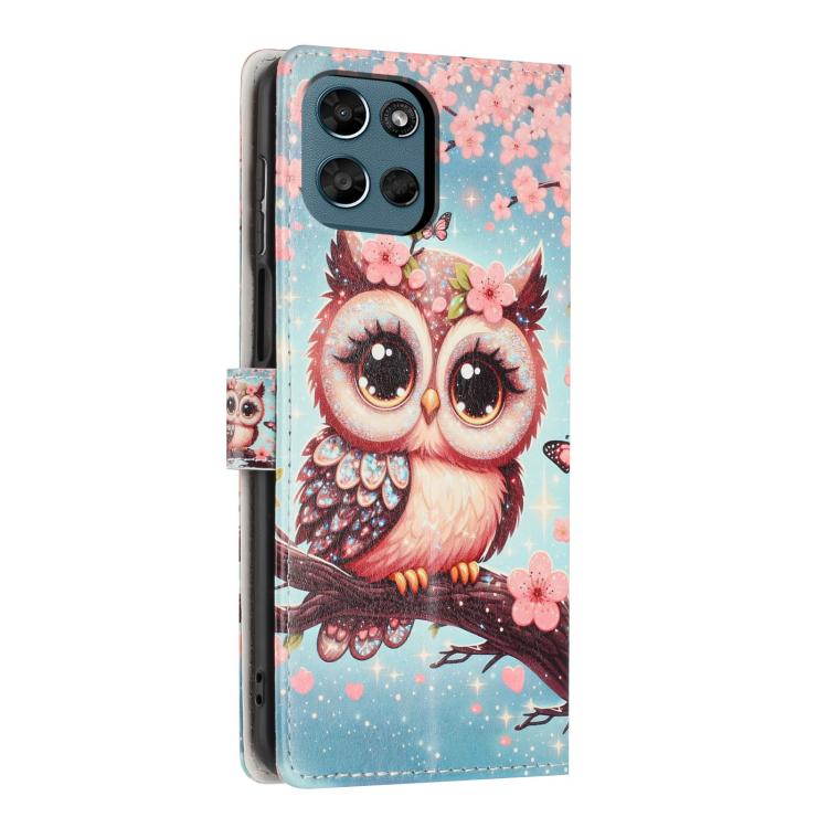 For Moto G Play 5G  - 2026 Colorful Painting Vegan Leather Phone Case with Lanyard