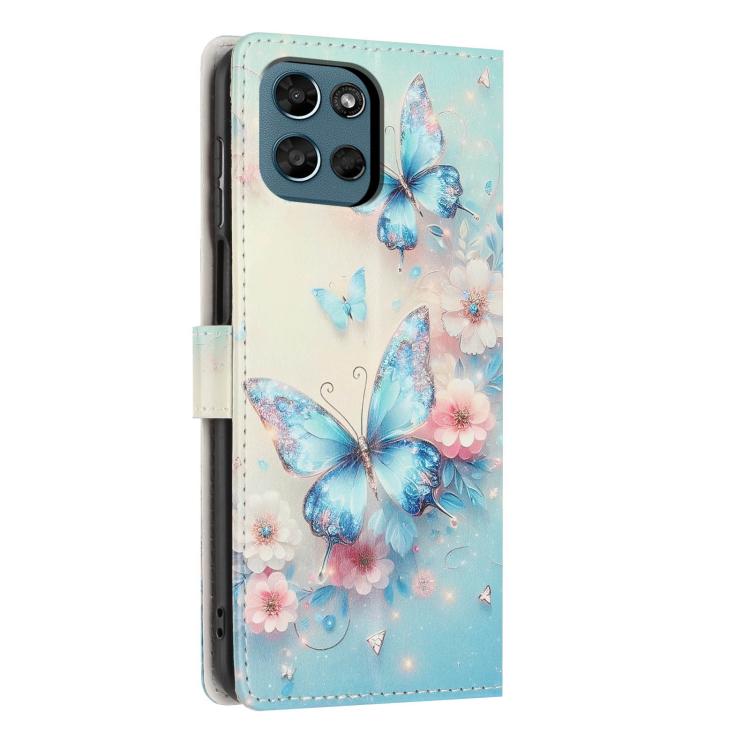 For Moto G Play 5G  - 2026 Colorful Painting Vegan Leather Phone Case with Lanyard