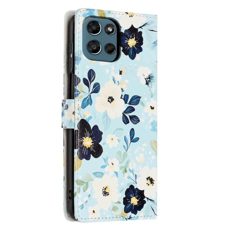 For Moto G Play 5G  - 2026 Colorful Painting Vegan Leather Phone Case with Lanyard