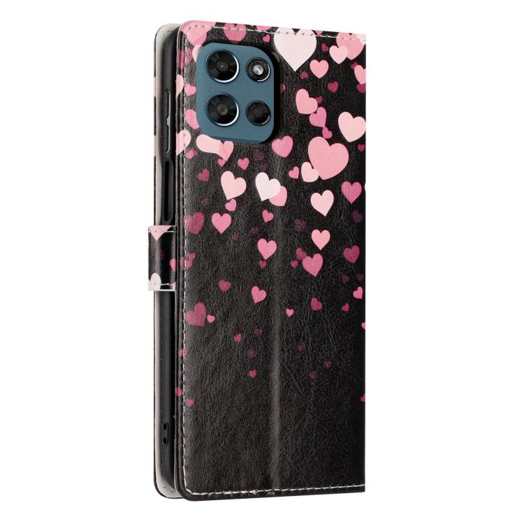 For Moto G Play 5G  - 2026 Colorful Painting Vegan Leather Phone Case with Lanyard