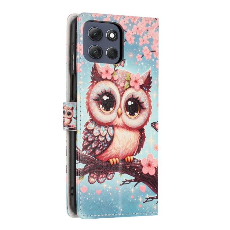 For Moto G86 Power Colorful Painting Vegan Leather Phone Case with Lanyard