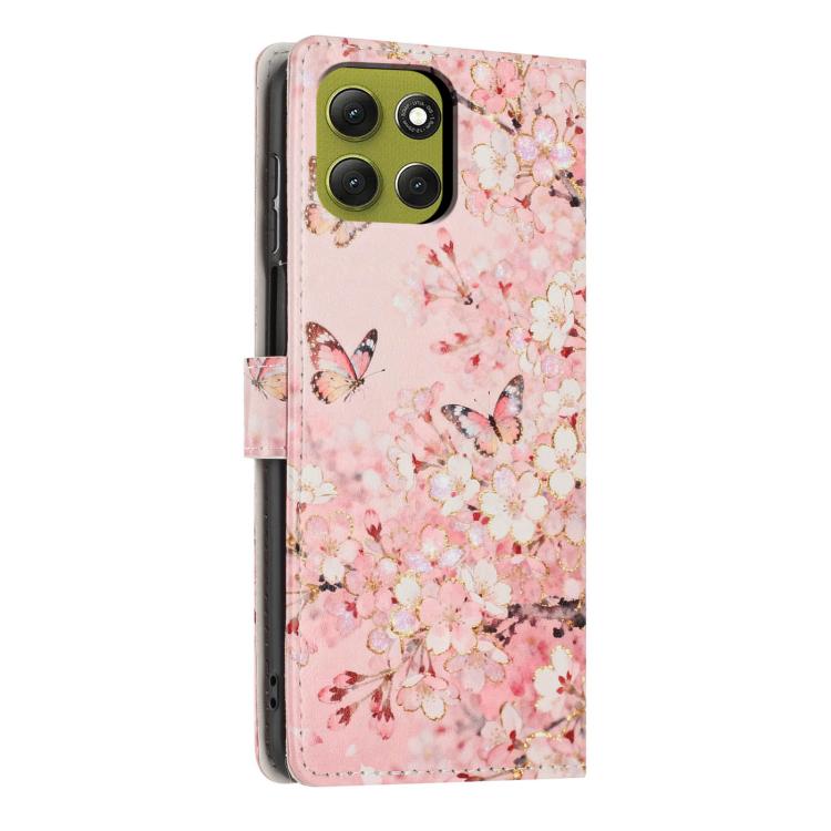 For Moto G86 5G Colorful Painting Vegan Leather Phone Case with Lanyard