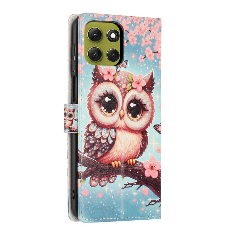 For Moto G86 5G Colorful Painting Vegan Leather Phone Case with Lanyard
