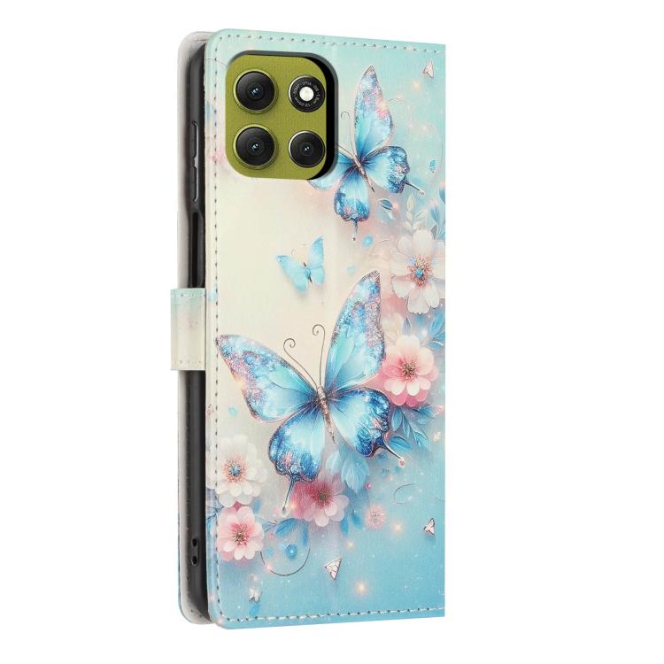 For Moto G86 5G Colorful Painting Vegan Leather Phone Case with Lanyard