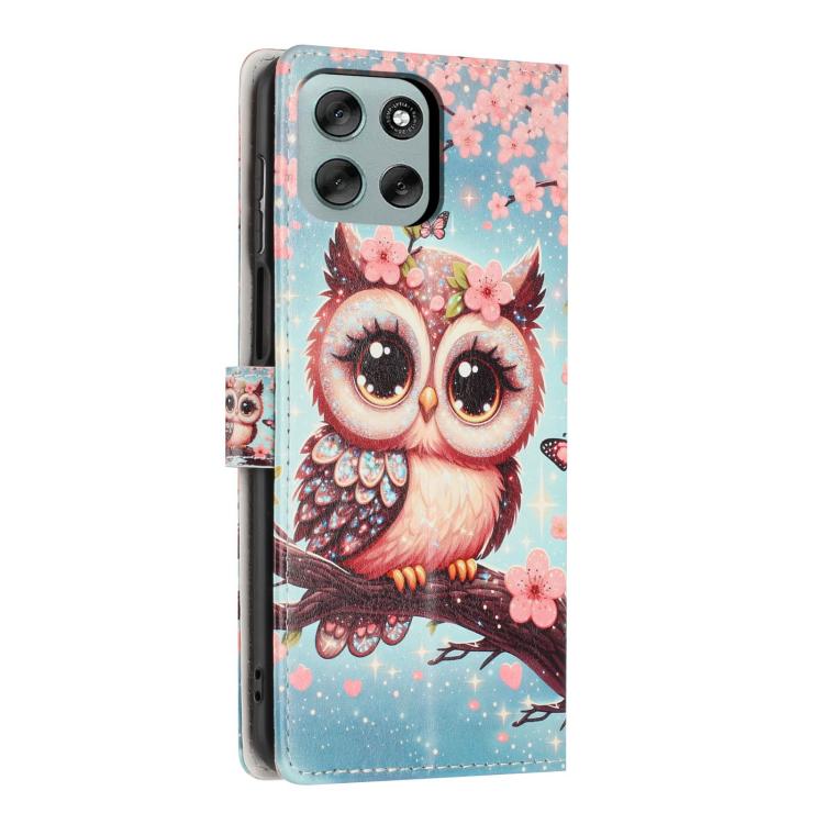 For Moto G56 5G Colorful Painting Vegan Leather Phone Case with Lanyard