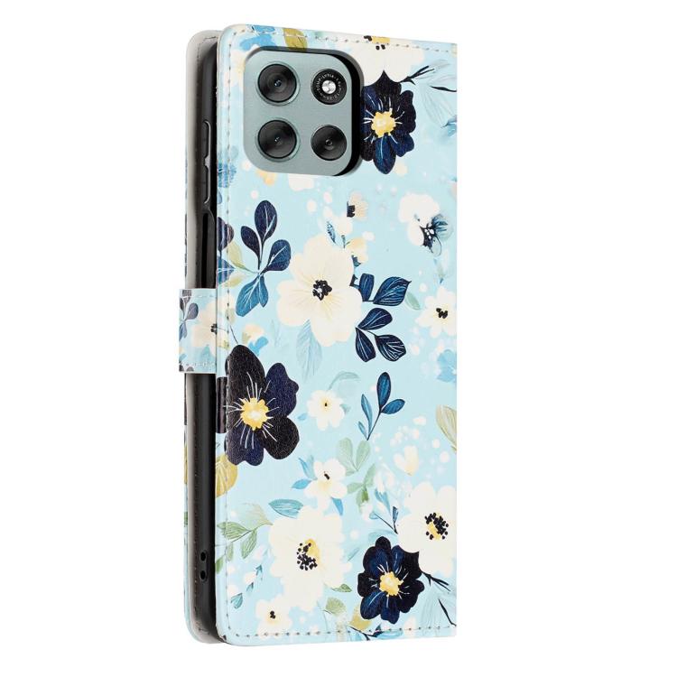 For Moto G56 5G Colorful Painting Vegan Leather Phone Case with Lanyard
