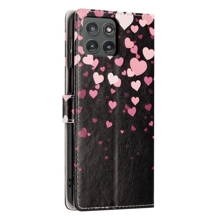 For Moto Edge 5G  - 2025 Colorful Painting Vegan Leather Phone Case with Lanyard