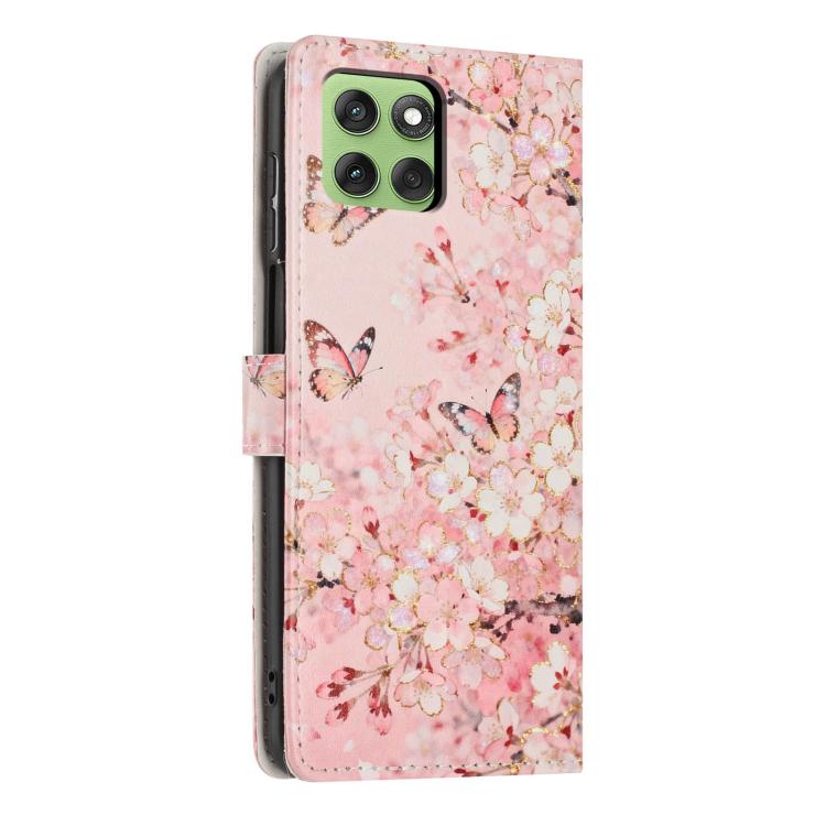 For Moto Edge 60 Colorful Painting Vegan Leather Phone Case with Lanyard