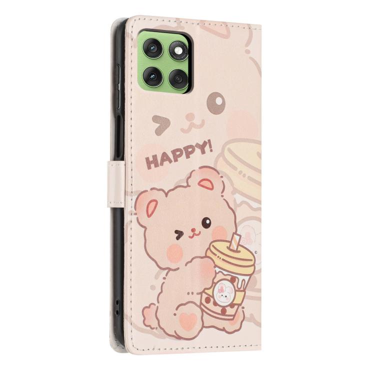For Moto Edge 60 Colorful Painting Vegan Leather Phone Case with Lanyard