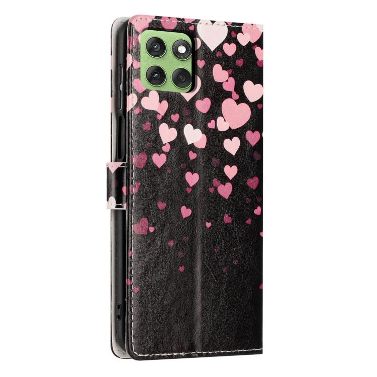 For Moto Edge 60 Colorful Painting Vegan Leather Phone Case with Lanyard
