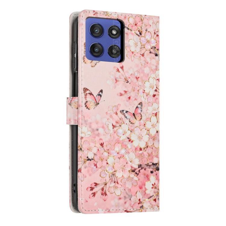For Moto G Stylus 5G（2025） Colorful Painting Vegan Leather Phone Case with Lanyard