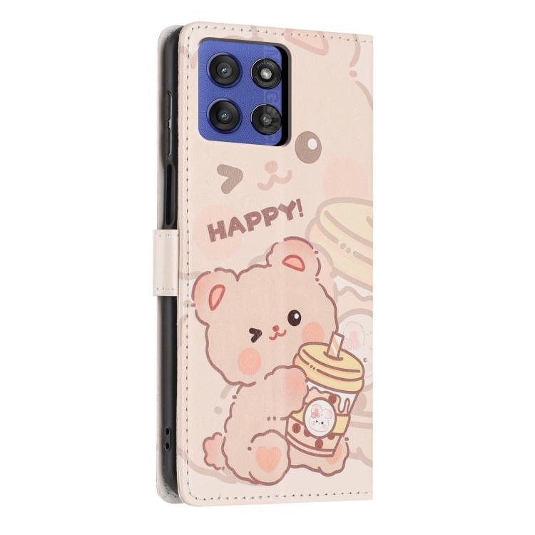 For Moto G Stylus 5G（2025） Colorful Painting Vegan Leather Phone Case with Lanyard