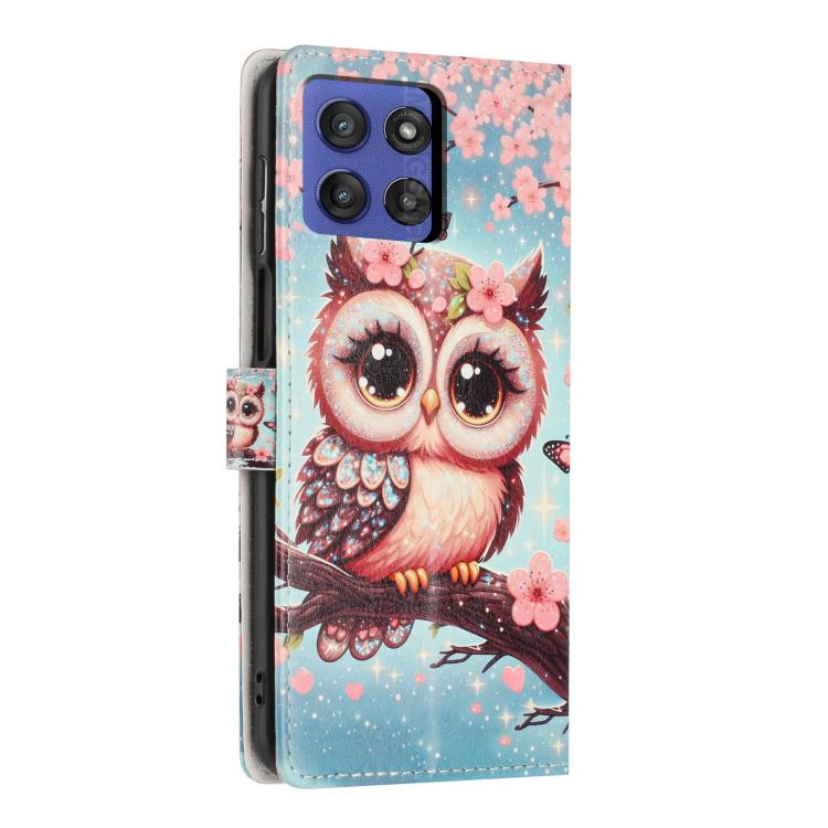 For Moto G Stylus 5G（2025） Colorful Painting Vegan Leather Phone Case with Lanyard