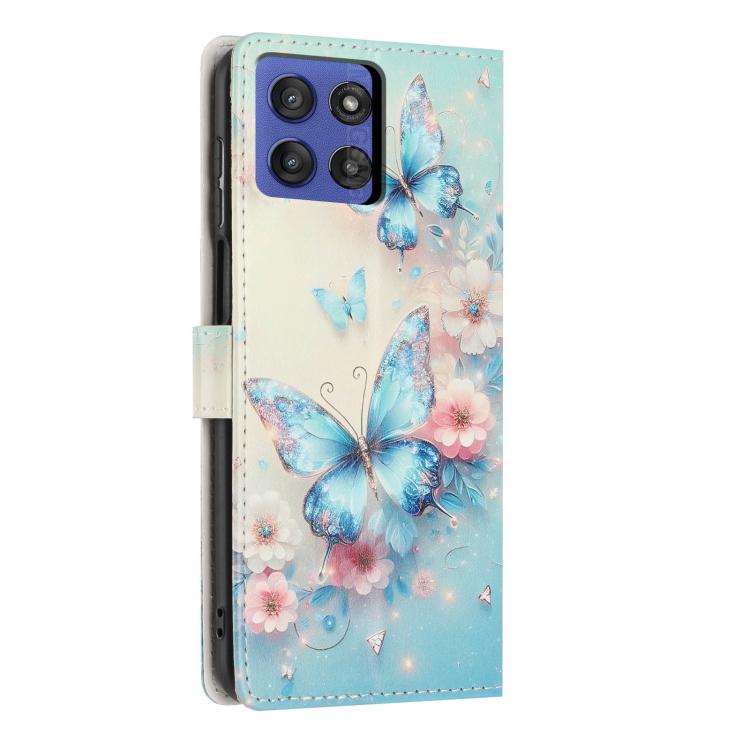 For Moto G Stylus 5G（2025） Colorful Painting Vegan Leather Phone Case with Lanyard