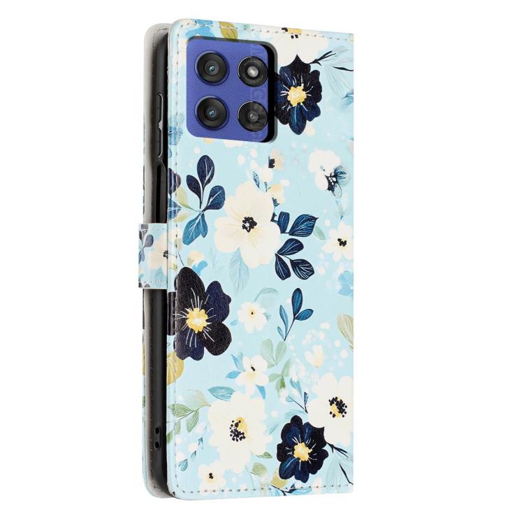 For Moto G Stylus 5G（2025） Colorful Painting Vegan Leather Phone Case with Lanyard
