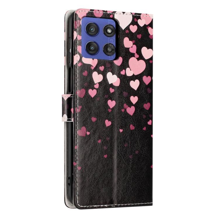 For Moto G Stylus 5G（2025） Colorful Painting Vegan Leather Phone Case with Lanyard