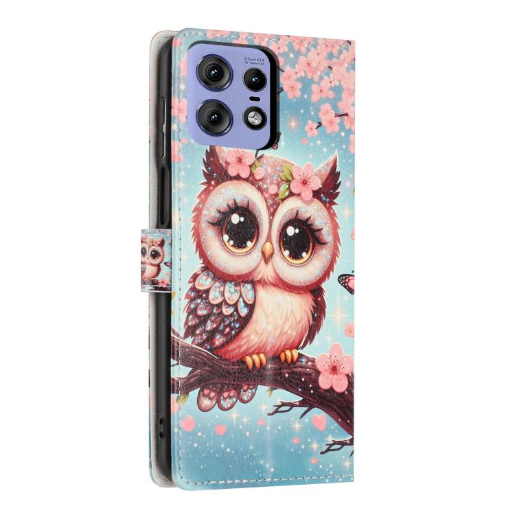 For Moto Edge 50 Pro Colorful Painting Vegan Leather Phone Case with Lanyard