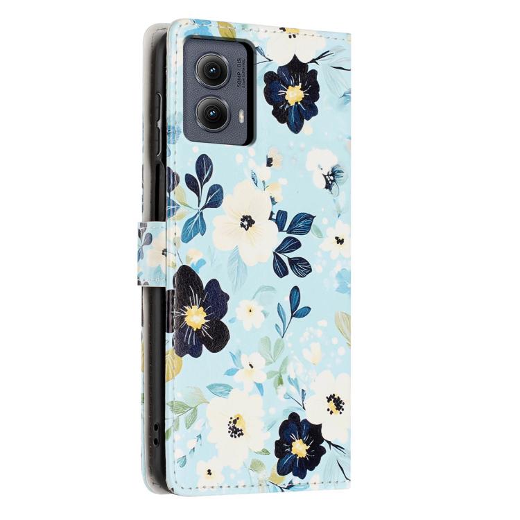 For Moto Edge  - 2024 Colorful Painting Vegan Leather Phone Case with Lanyard