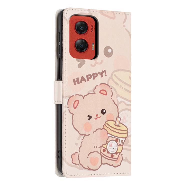 For Moto G Stylus 5G  - 2024 Colorful Painting Vegan Leather Phone Case with Lanyard