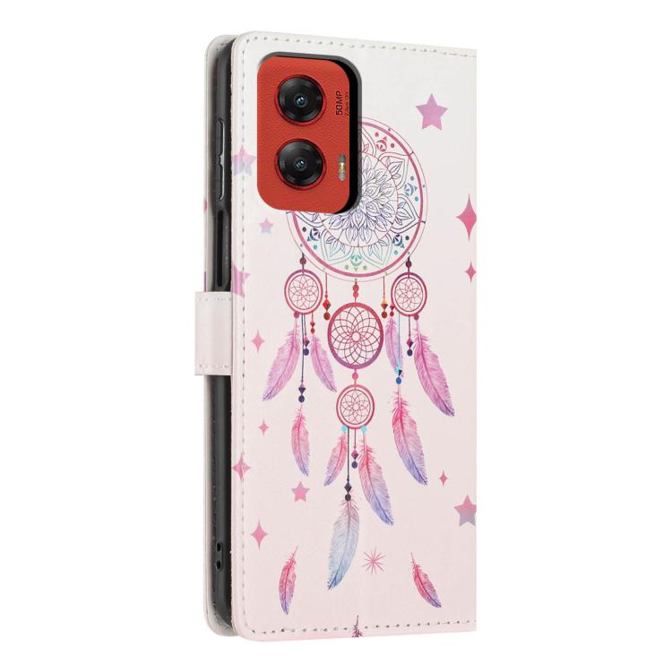 For Moto G Stylus 5G  - 2024 Colorful Painting Vegan Leather Phone Case with Lanyard