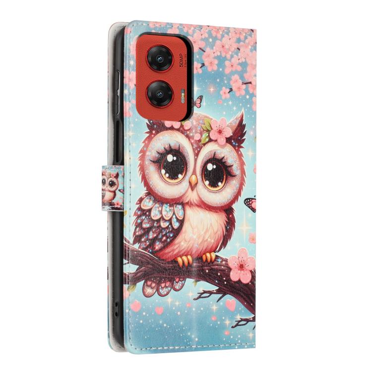 For Moto G Stylus 5G  - 2024 Colorful Painting Vegan Leather Phone Case with Lanyard