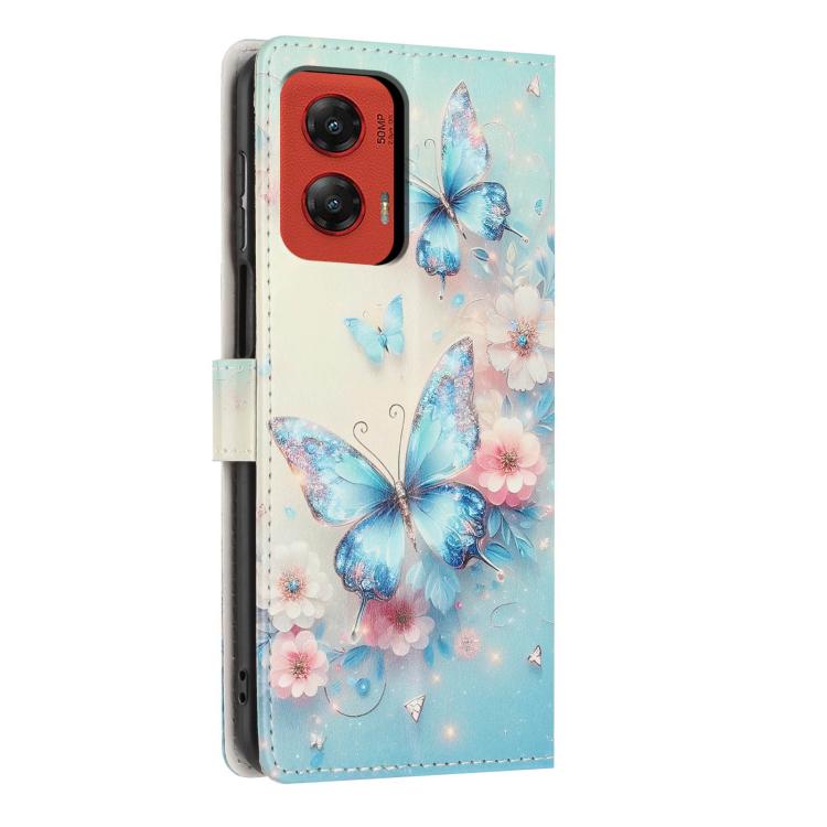 For Moto G Stylus 5G  - 2024 Colorful Painting Vegan Leather Phone Case with Lanyard