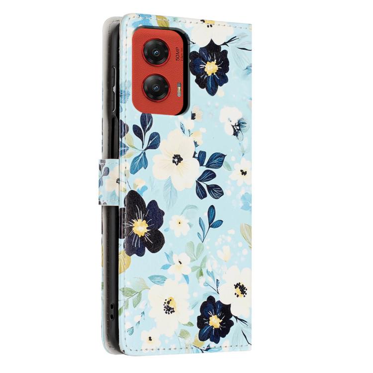 For Moto G Stylus 5G  - 2024 Colorful Painting Vegan Leather Phone Case with Lanyard
