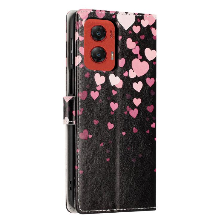 For Moto G Stylus 5G  - 2024 Colorful Painting Vegan Leather Phone Case with Lanyard
