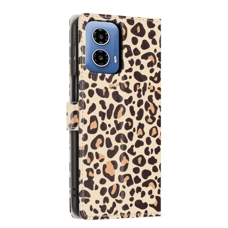 For Moto G34 Colorful Painting Vegan Leather Phone Case with Lanyard