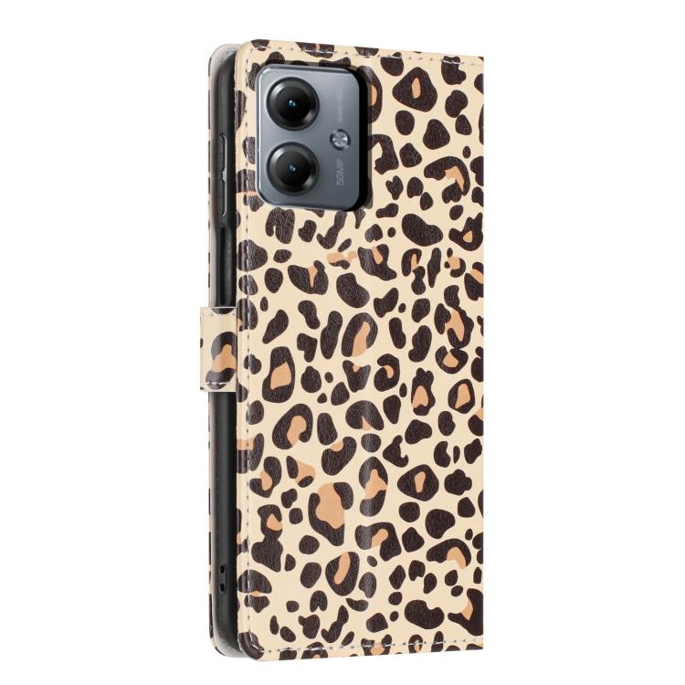 For Moto G14 Colorful Painting Vegan Leather Phone Case with Lanyard