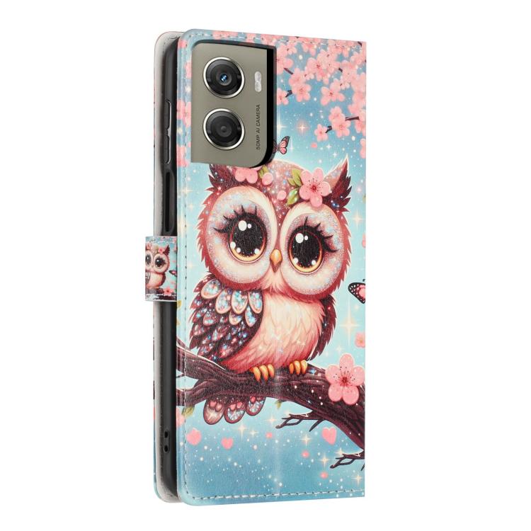 For Moto G06 / G06 Power 4G Colorful Painting Vegan Leather Phone Case with Lanyard
