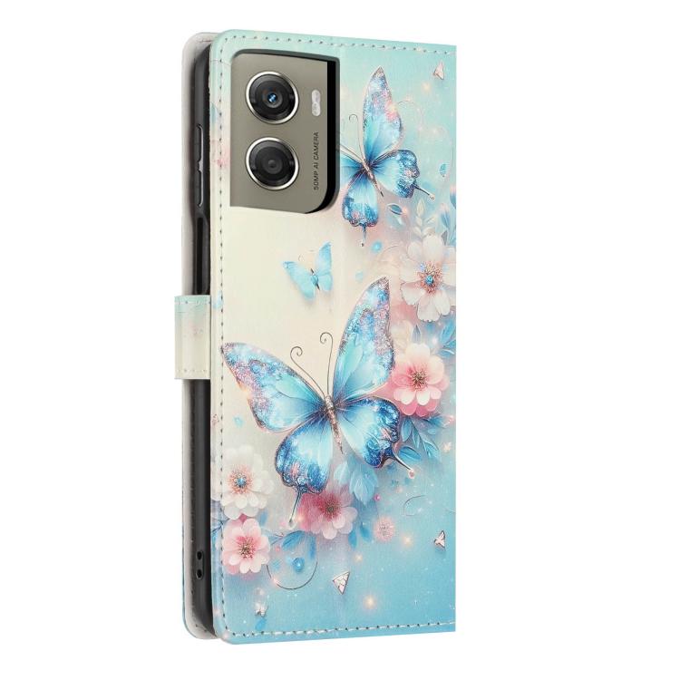 For Moto G06 / G06 Power 4G Colorful Painting Vegan Leather Phone Case with Lanyard