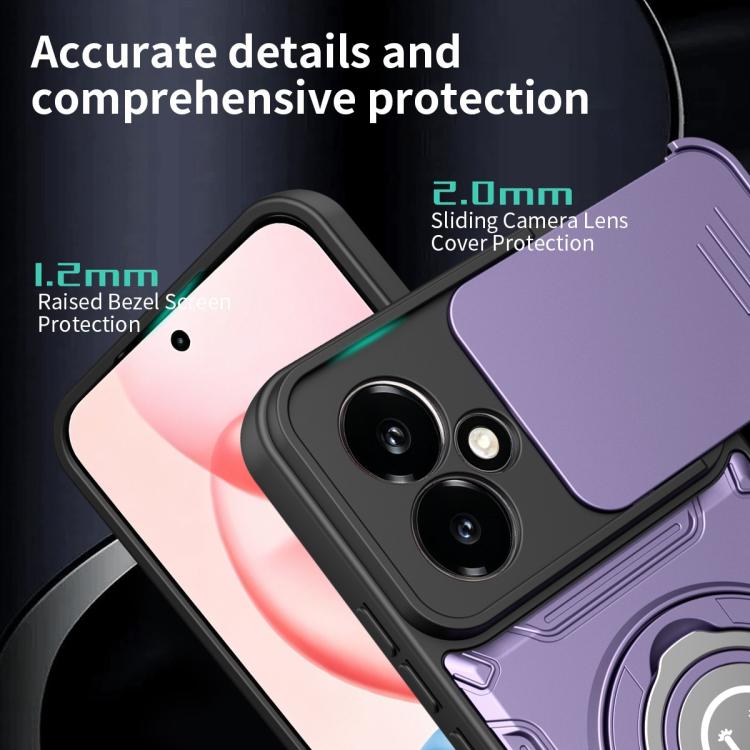 For Honor 400 5G Global 156.5mm Sliding Camshield Holder Magnetic Phone Case