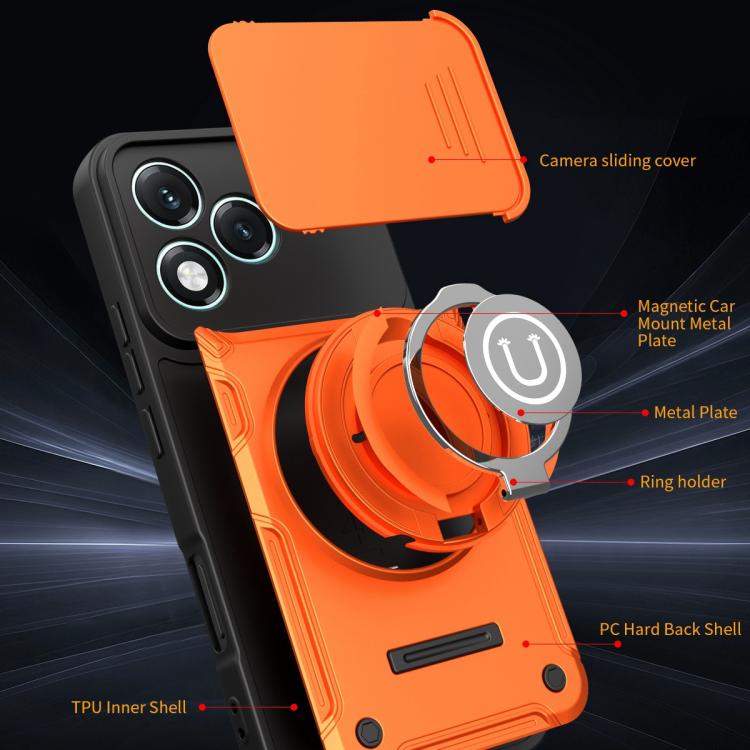 For Honor 400 Lite 5G Global Sliding Camshield Holder Magnetic Phone Case