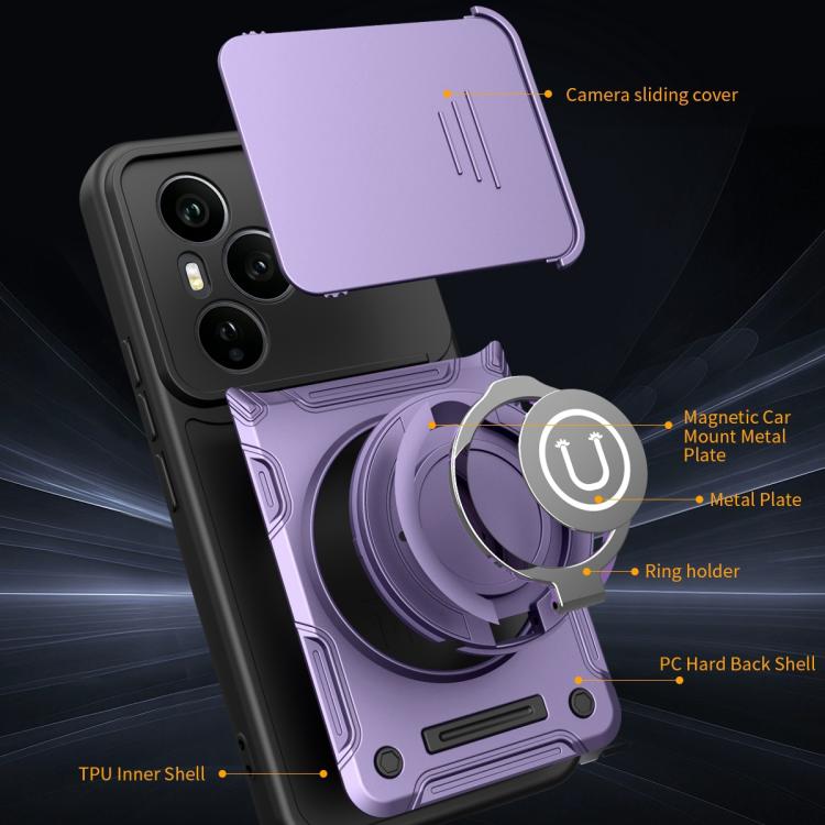 For Honor 400 Pro 5G Global 160.8mm Sliding Camshield Holder Magnetic Phone Case