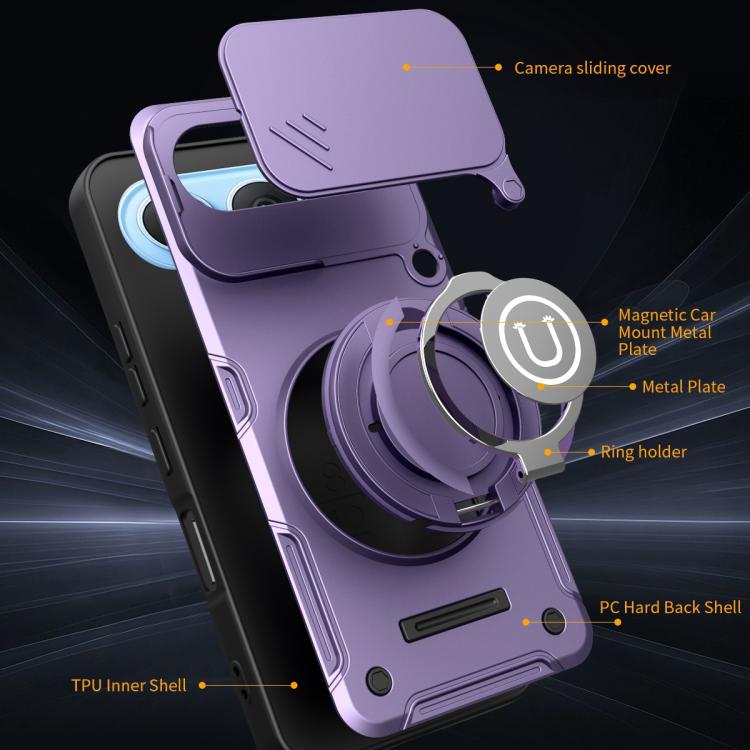 For Honor 500 / 500 Pro Global 155.8mm Sliding Camshield Holder Magnetic Phone Case