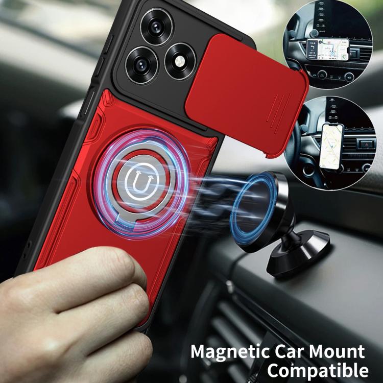 For Honor X5c 4G / X5c Plus Sliding Camshield Holder Magnetic Phone Case