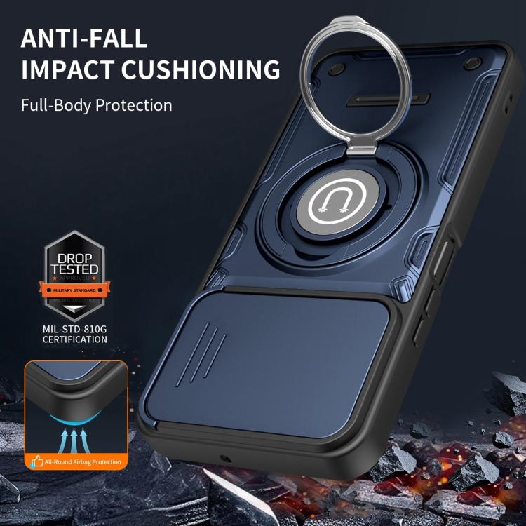For Honor X6c 4G Sliding Camshield Holder Magnetic Phone Case