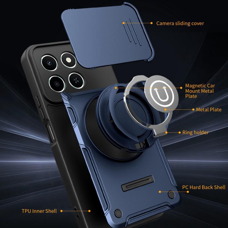 For Honor X6c 4G Sliding Camshield Holder Magnetic Phone Case