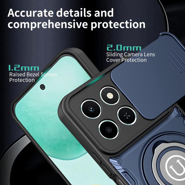 For Honor X6c 4G Sliding Camshield Holder Magnetic Phone Case