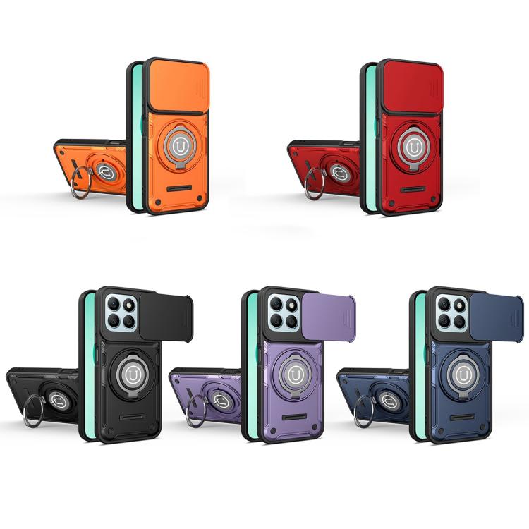 For Honor X8c 4G / X8b Sliding Camshield Holder Magnetic Phone Case