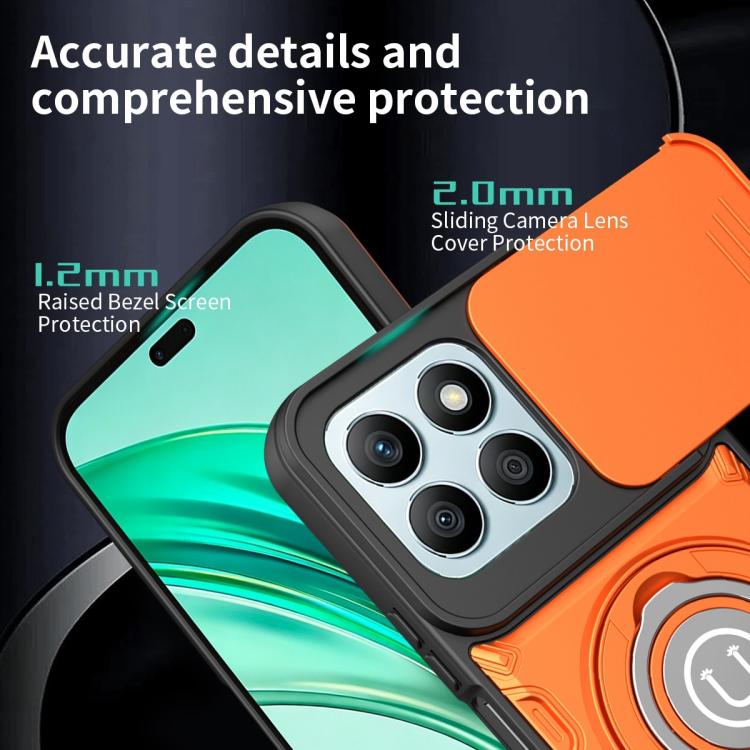 For Honor X8c 4G / X8b Sliding Camshield Holder Magnetic Phone Case